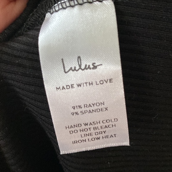 Lulus Ribbed One Shoulder Cold Shoulder Bodysuit NWT - Picture 8 of 8